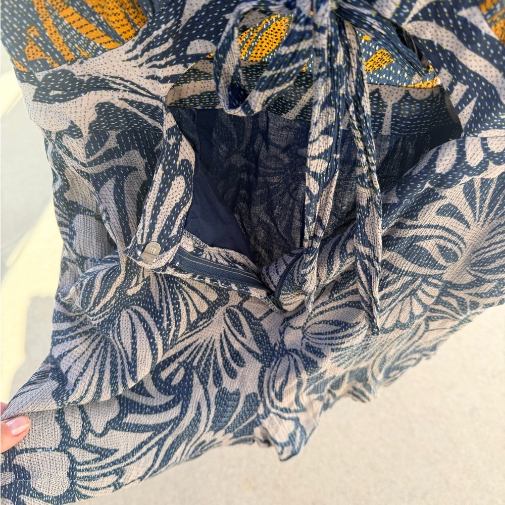 Bcbgmaxazria Blue And Orange Patterned Dress - image 5